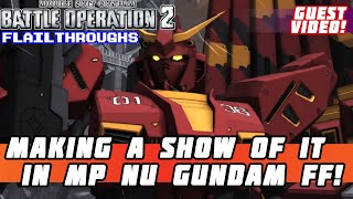 Gundam Battle Operation 2 Guest Video: Mass Production Nu Gundam FF Type Supports The Ace