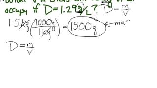 Density Sample Problem 1 That Requires Conversion Also