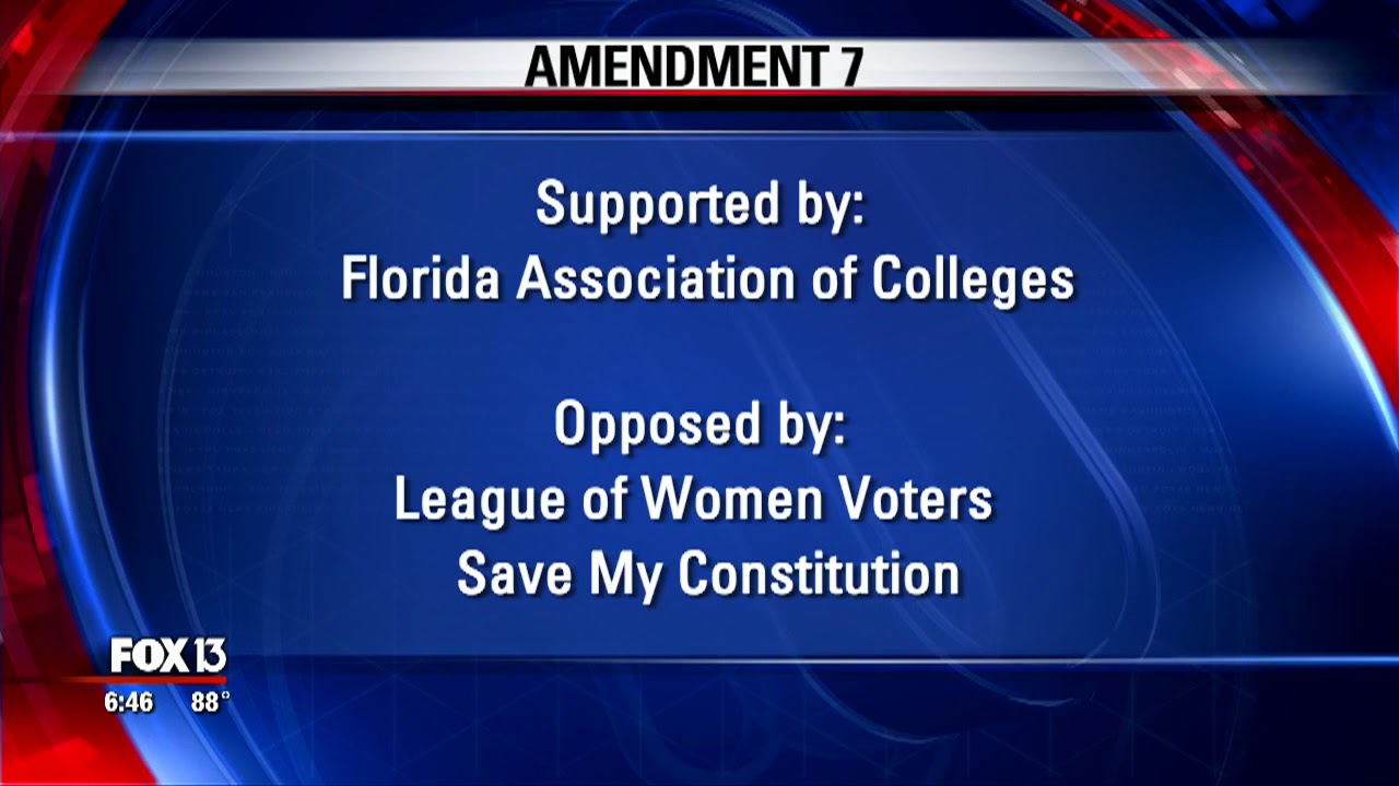 Florida's Proposed Constitutional Amendments Explained: Amendment 7 ...