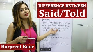 Difference Between Said/Told