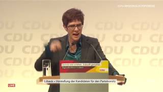 Vorstellung der Kandidaten für den CDU-Parteivorsitz bei der Regionalkonferenz in Lübeck am 15.11.18