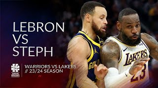 LeBron James vs Stephen Curry Duel Lakers vs Warriors 23/24 season