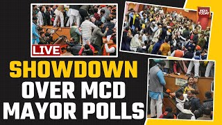 Live : AAP Protest Over MCD Mayor Polls | MCD Elections