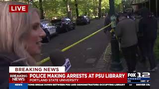 Live coverage of police arresting protesters at Portland State University