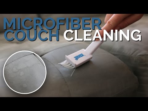 How do you get tough stains out of a microfiber couch?