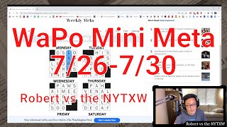 Mini puzzles + meta || Washington Post 7/26/22 - 7/30/22
