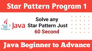 Learn to Print Star Patterns in Java || Part 1 || Java Star Pattern Program #java #tutorial #coding