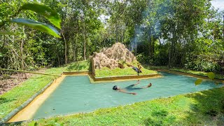 Build The Most Beautiful Swimming Pool Around Underground Twin Tunnels