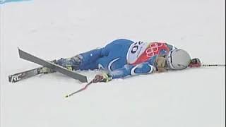 Alpine Skiing - 2006 - Women's Giant Slalom - Moelgg crash in Torino