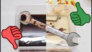 Cheap Rust Remover: Cola vs. Citric Acid🍋 | Rust Removal Time Lapse