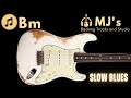 Slow Blues in Bm | 76 bpm | Guitar Backing Track