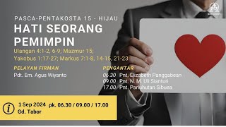 Ibadah Minggu 1 September 2024 - Gereja Kristen Indonesia (GKI) Cinere