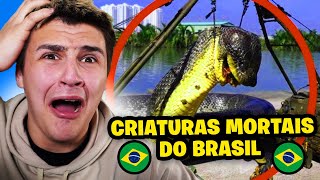 Gringo Reacts to 10 CRIATURAS MORTAIS DA AMAZÔNIA (BRASIL)