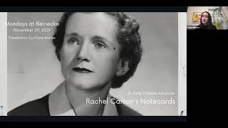 Rachel Carson Notecards on Climate Change with Claire Barnes - Mondays at Beinecke, 11/29/2021