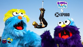 Extreme Pogo Stick (XPogo) and Puppets!! | Extreme sports For kids, and toddlers! #shorts