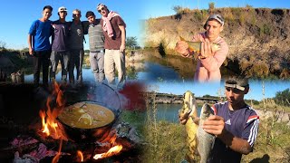 PESCA Y COCINA EN EL POZO AZUL. Lugar Nuevo e Increible. TREMENDAS TARARIRA. Pescando y Conociendo