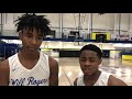 rogers’ marquel sutton and marcal johnson talk with barry lewis after a win over edison