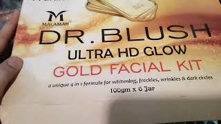 DR Blush HD  Glow  Gold Facials Kit_Dr Blush Facial kit review_