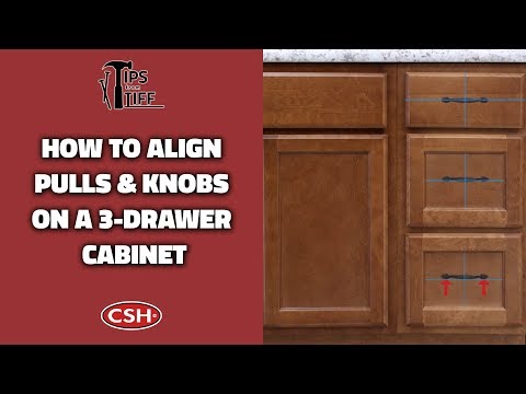 How to Align Pulls & Knobs on a Three-Drawer Cabinet How to Align Pulls & Knobs on a Three-Drawer Cabinet