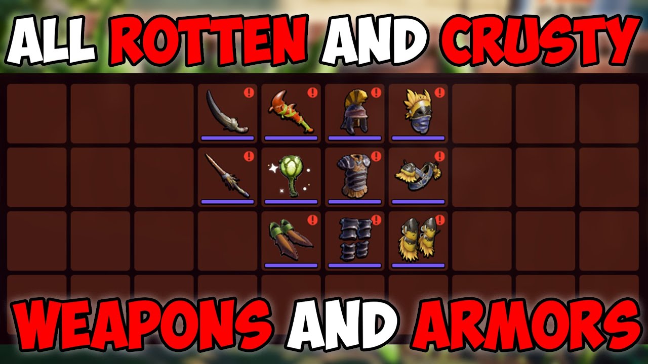 Grounded Guide: All Rotten And Crusty Weapons And Armor - YouTube