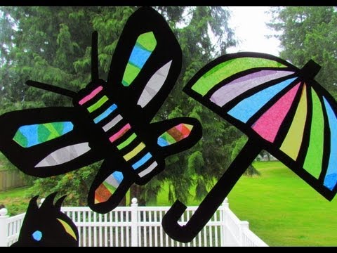 Suncatcher Tissue Paper Craft Stained Glass Suncatcher Tissue Paper Craft Stained Glass
