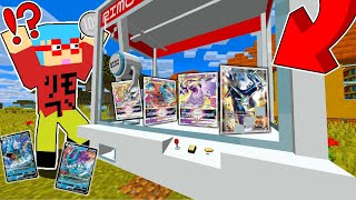 【マイクラ】クレーンゲームから『ポケモンカード』が取れる世界でバトルしたら凄すぎた！？