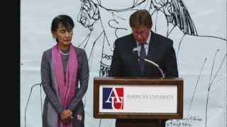 DAW AUNG SAN SUU KYI Speaks at American University