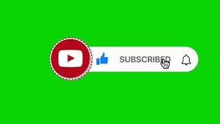 Green Screen Subscribe Button (No Copyright) #greenscreen