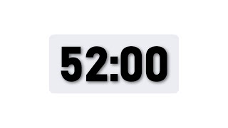 52 Minute Timer - Minimal Countdown Timer [Light Theme]