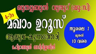 ശൈഖുനാ അശൈഖ് ഖുതുബുൽ വുജൂദ് സയ്യിദ് ശിഹാബുദ്ധീൻ അൽ -ഖാദിരി അസ്സൂഫിയ്യ് ( ഖു :സി)നാലാമത് മഖാം ഉറൂസ്