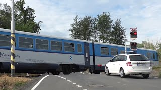 Železniční přejezd Liběšice 19.8. 2024 Czech railroad crossing