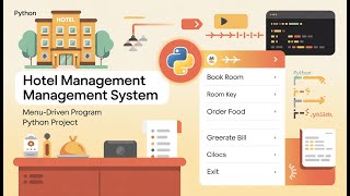 🏨 Menu-Driven Hotel Management System Using Python || mini project using python #python projects