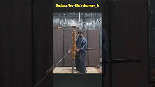 (Katana cutting) 앉아서 발도술 올려베었으나 가만히 서있는 짚단 #발도술