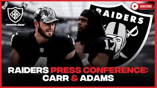 Derek Carr and Davante Adams Presser - 11.30.22 | Raiders | NFL