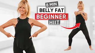 8-Minute Standing Abs Lower Belly Fat Workout | BEGINNER!