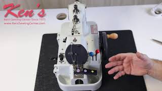 Chandler CM-591 Button and Tack Sewing Machine Demo by Ken's Sewing Center in Muscle Shoals