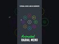 Animated Radial Menu using Html CSS & Vanilla Javascript #shorts
