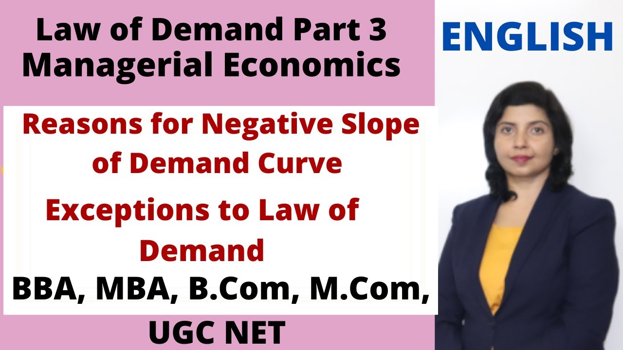 Law Of Demand | Part 3 | Managerial Economics| BBA, MBA, B Com, M Com ...