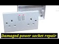 Damaged 13 Amps power socket repair | power socket repair | how to repair a electrical power socket