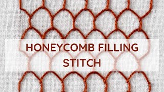 How to embroider Honeycomb filling stitch