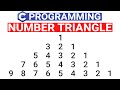 Pyramid of Numbers in C | C Program to Print Pyramid Pattern Using Numbers | Patterns in C