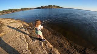 Winter time blue cats on Toledo bend.