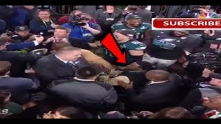 Kevin Hart Gets Pushed During The Super Bowl Ceremony
