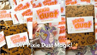 DIY Disney Pixie Dust Gifts Junk Journals + Waterproof Stickers for Disney World Trip