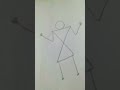 how to draw man from cross mark easy step by step