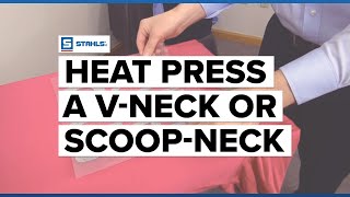 How to Heat Press on a V-Neck or Scoop-Neck Shirt