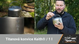 Titanium kettle Keith® 1 l Lightweight, durable and very well done! Rigad