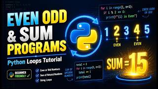 Python Even Odd Program & Sum of Natural Numbers✅| #2