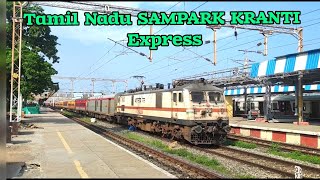 🔥12652 Tamil Nadu Sampark kranti Express🔥 #rail #viralvideo #indianrailways