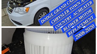 HOW TO REMOVE AND INSTALL AC-HEATER FRONT BLOWER MOTOR ON DODGE CARAVAN/CHRYSLER VAN  (2008-2020)